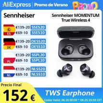 Auriculares Sennheiser MOMENTUM True Wireless 4 Cancelación de ruido adaptativa ANC Personalización del sonido sin pérdidas Bluetooth5.4 IP54
