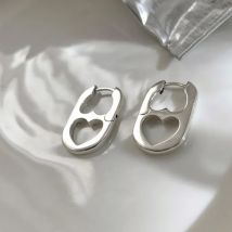 Korea Hohl Doppel Herz Ohrringe für Frauen Schwein Nase Ohrringe Koreanischen Stil Design Ohr Schnalle 2023 Mode Schmuck Zubehör