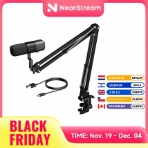 NearStream USB XLR Microfono a condensatore Braccio plug-and-play Microfono professionale per PC per streaming Podcast Studio Set Registrazione