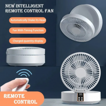 3-in-1 Tragbarer Ventilator 90 °   Klappbare Wandventilatoren, Tischventilatoren mit Timer, Fernbedienung, Zirkulationssteuerung, große Batteriekapazität.