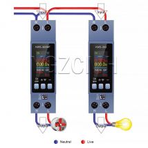 8-in-1 Tuya WiFi AC Energiezähler Monitor Spannung Strom Leistungsfaktor Frequenzmesser Smart Switch Überstrom Ausschalten KWS-303