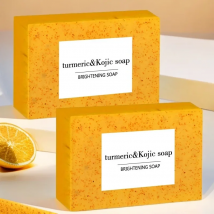 100 g Kurkuma-Kojisäure-Seife mit Zitronengranulat, Peeling, Schrubben, Hautaufhellung, Körperpflege, Jabón Con Ácido Kojico Y Hatior