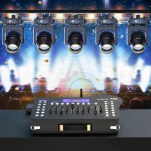 Console U'King 192 canali DMX Console DMX512 wireless nera e operatore MIDI Controller luce 192 canali per KTV DJ Club