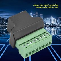 Ethernet RJ45 femmina a terminale a vite connettore adattatore DVR digitale CCTV a 8 Pin