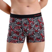Drucken männliche Unterhose Boxer Mann Unterwäsche sexy Herrenhöschen Baumwolle Boxershorts Männer quadratischer Stamm Calecon