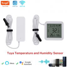 Sensore di umidità della temperatura WiFi Tuya con sonda esterna per igrometro domestico intelligente Monitoraggio APP per piante Acquario Cantina