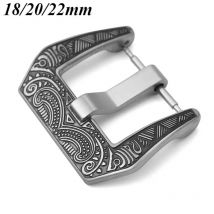 New 18/20/22mm Vintage Metal Watchband Buckle Universal Stainless Steel Strap Pin Clasp Replacement for Men Leather Bracelet