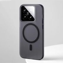 Matte Clear Corrugated Phone Case For Magsafe Xiaomi 17 Pro Max 15 14 13 Pro Wireless Charging Magnetic Protective Cover