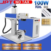 100W Galvo Fiber Laser Marking Machine JPT 100W MOPA M7 For Gold Silver Metal Engraving Cutting Stainless Steel Color Maker