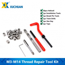 25pcs Thread Repair Tool Kit M3/M4/M5/M6/M7/M8/M10/M12/M14 for Restoring Damaged Threads Spanner Wrench  Thread Repair Bit Kit