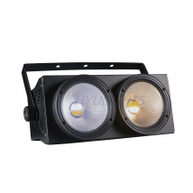 Luci cieche per pubblico a LED da 200 W 2Eye 2x100W COB Strobe Bianco caldo e bianco 2in1 Fascio di lavaggio Dj Disco Bar Illuminazione scenica