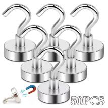 10-50PCS Starke Magnetische Haken Mehrzweck Lagerung Haken Home Küche Bar Lagerung Haken Schlüssel Lagerung Haken Badezimmer kleiderbügel