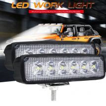 2pcs Auto LED Licht leiste 18w 6000k 12v super helle Auto LED Arbeits licht IP67 wasserdicht Flutlicht weiß Off Road Licht leiste