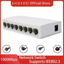 Switch Ethernet Gigabit a 8 porte Switch di rete desktop 10/100/1000Mbps, Plug & Play, MDI/MDIX automatico, hub LAN RJ45 per ufficio domestico