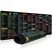 Modello di scorciatoie Python Linux inglese Tappetino per mouse grande Tappetino per scrivania Tappetino per tastiera per computer Avviamenti per studenti di impiegati