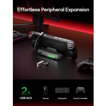 Docking Station 4K@60Hz for Steam Deck OLED/ROG Ally X/Legion Go/MSI Claw, 5-in-1 Dock with HDMI 2.1, 100Mbps Ethernet, USB 2.0