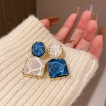 LATS Asymmetrie Wasser Welligkeit Quadrat Baumeln Ohrringe für Frauen Neue Einzigartige Design Licht Luxus Ohrring Mode Schmuck Zubehör