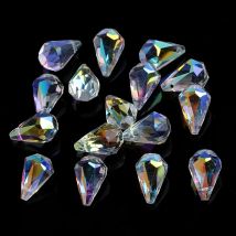 10 Stück Teardrop Birnen form facettiertes Kristallglas ab Shine Drop Perlen für Ohrringe Halskette Armbänder Schmuck herstellung Zubehör