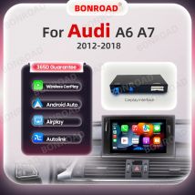 BONROAD-Caja adaptadora de Interfaz inalámbrica para coche, CarPlay, Android, para Audi A6, A7, 2012-2018, Mirror Link, Bluetooth, navegación GPS