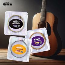 6Pcs/Set Acoustic Guitar String Set Brass String For Guitar 80/20 Brass Extra Light Guitar Strings Bright Tone also 85/15 Brass