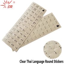 SR Matte Clear Keyboard Stickers for Thai Language Letter Layout With Button 3 Size Letters Alphabet For PC Laptop Accessories