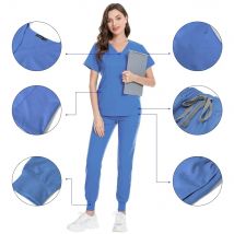 Slim Fit medizinische Peelings Uniform Frauen Peeling-Sets Pflege zubehör Krankenhaus chirurgie Kleider Zahnklinik Schönheits salon Arbeits kleidung