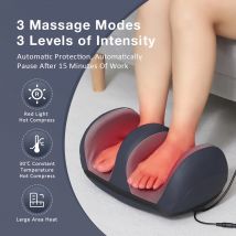 Massaggiatore elettrico per piedi Impacco caldo Shiatsu Impastare Rullo per gambe Impastare polpacci Alleviare profondamente l'affaticamento Rilassamento muscolare