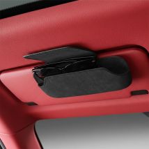 RazorRied Car-Mounted Sunglasses Holder Sunade Board Organizer Interior Decoration Suede Flip Car Daboard Clip Sunglasses Case