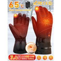 Men Heated Gloves USB Rechargeable,Winter Thermal Gloves With Heating ,Motorcycle Touchscreen Electric Heating Gloves,Ski Gloves