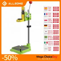 ALLSOME MINIQ Electric Power Drill Press Stand Table per trapani Workbench Clamp Drilling Collet 35 43mm 0 90 gradi HT2671