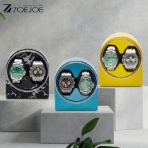 ZOEJOE Uhrenbeweger mit 2 Fächern, USB-Kabel, leiser Motor, Aufbewahrungskoffer für Herren- und Damenuhren, Geburtstagsgeschenke für Freunde