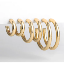 Mode Glänzende Creolen Für Frauen Goldene Farbe persönlichkeit Ohr Schmuck 25/30/40MM Freundin Geschenk