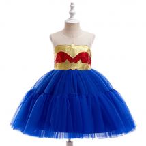 Baby Mädchen Wunder Frau Cosplay Party Kleid Säugling Diana Prinzessin Kleid Kinder Pailletten glänzende Kleidung Kleinkind Mädchen flauschige Kostüme