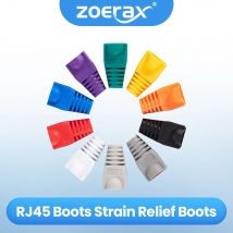 ZoeRax RJ45 Zugentlastungsmanschetten für Standard CAT6 CAT5E Ethernet-Anschlusskabel LAN-Kabel Steckerabdeckung gemischte Farbe (Außendurchmesser 6,0 mm)