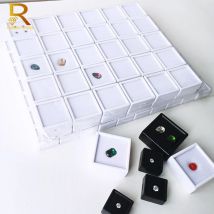 Lotto di 70 scatole trasparenti per esposizione di gemme, con ciondolo in vetro, perline, ciondoli, raccolta di barattoli per contenitori porta diamanti con pietre preziose