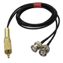 1pce 3,5mm stereo 1/8 "TRS stecker zu L + R dual BNC stecker Kamera Monitor RG174 Kabel 6inch ~ 10FT