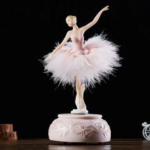 Kreative Ballerina Spieluhr romantische Farbe Schwan See tanzendes Mädchen mit Feder rock Geburtstags geschenk für Kinder rotierende Spieluhr