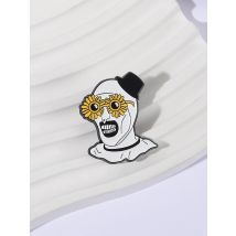 Clown Character Enamel Pins Sunflower Glasses Metal Brooches Fashion Lapel Badge Backpack Clothes Jewelry Gift for Friends