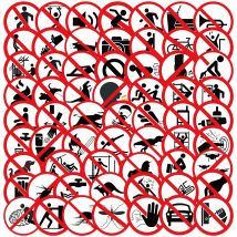 62 Funny no sign stickers, luggage, notebook, guitar, skateboard, waterproof PVC graffiti stickers