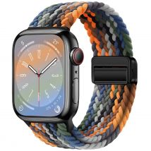 Pleciony pasek do Apple Watch Band 44mm 40mm 45mm 49mm 41mm 38 klamra Bransoleta iWatch Series se 7 3 6 8 9 Ultra 2 Opaska magnetyczna