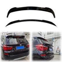 2011-2017 For BMW X3 F25 Rear Mid & Roof Spoiler Trunk Wing Trim Cover Hihg Quality ABS Gloss Black Carbon Fiber Body Kit