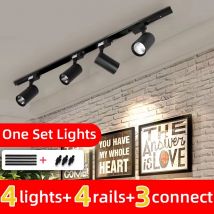Led-schienenlicht Spot 220V COB Decke Schiene Lampe Schiene Beleuchtung System Set Schienen Spot Für Bekleidungsgeschäft Wohnzimmer shop Hause