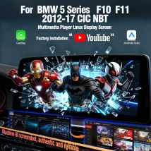 AUTOTOP 10,25 "Linux Youtube Carplay reproductor Multimedia de coche para BMW 5 Series F10 F11 2011-17 CIC NBT Android Auto GPS Radio de coche