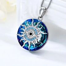 2023 High-End-Schmuck Halsketten Ice Blue Drop Oil Devil's Evil Eye Transfer Amulett Damen