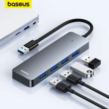 Baseus Usb Hub 4 Port ABS Hub Usb 3 0 do Laptopa Multi Splitter Adapter Do Xiaomi Lenovo Macbook PC Akcesoria Komputerowe