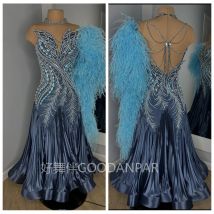 Goodanpar Mädchen profession elle neue Standard Ballsaal Tanz kleid Frauen Mädchen Wettbewerb Kostüm Lycra Walzer Bühne
