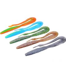 Weihe (5 stücke) 1,8g 8cm 5 farben künstlicher weicher fisch köder weicher tpr wurm köder mit längerem schwanz glitzert im schwimmenden swimbait