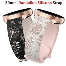 20 mm Universal-Löwenzahn-Silikonarmband für Samsung Galaxy Watch 7 6 4 5Pro/6 Classic Double Color Elegent Damenarmbänder