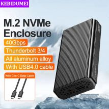40 Gbit/s NVMe M.2 SSD-Gehäuse USB4 Aluminium M2 externes Gehäuse kompatibel mit 8 TB Thunderbolt 4/3 Typ-C NVME M.2 SSD-Gehäuse