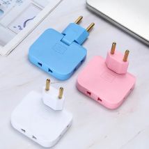 Convertidor de enchufe giratorio de 180 grados, enchufe europeo 3 en 1, enchufe de extensión estadounidense, Mini enchufe adaptador de salida inalámbrico delgado